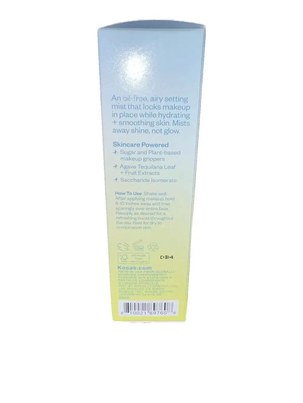 Kosas CLOUD SET Airy Setting Spray + Smoothing Mist - 95ml - New in Sealed Box